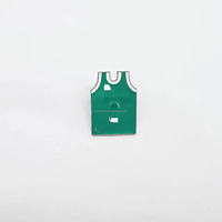 Épinglette en métal pour maillot de basket-ball américain, pour joueur vedette, badge en émail pour col de vêtement, plaqué or, poli, vente en gros