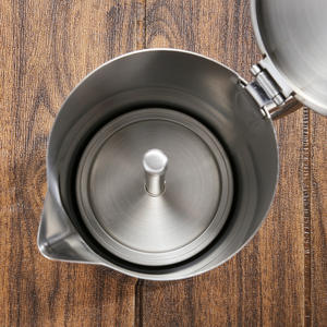 Juego de ollas Moka de Espresso italiano de acero inoxidable 304 portátil, <span class=keywords><strong>cafetera</strong></span> casera de diseño clásico para cocina de inducción para uso en exteriores - Product Image 4