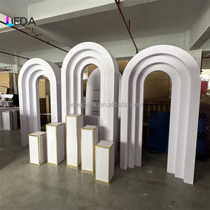 Table à gâteau en PVC et acrylique LEDA / Support à fleurs Socle piédestal pour fête Support de route pour fête Socle carré pour mariage pour fête - Product Image 2