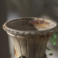 Vas MgO Gaya Wabi-sabi untuk Dekorasi Meja Rustic, Vas Retro untuk Bunga Kering, Dekorasi Seni Rumah Dalam Ruangan