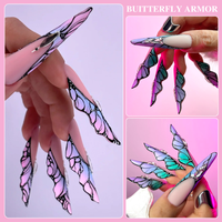 BIN Popular Butterfly Dual Form 15 Tailles Réutilisables pour Extension de Gel Constructeur