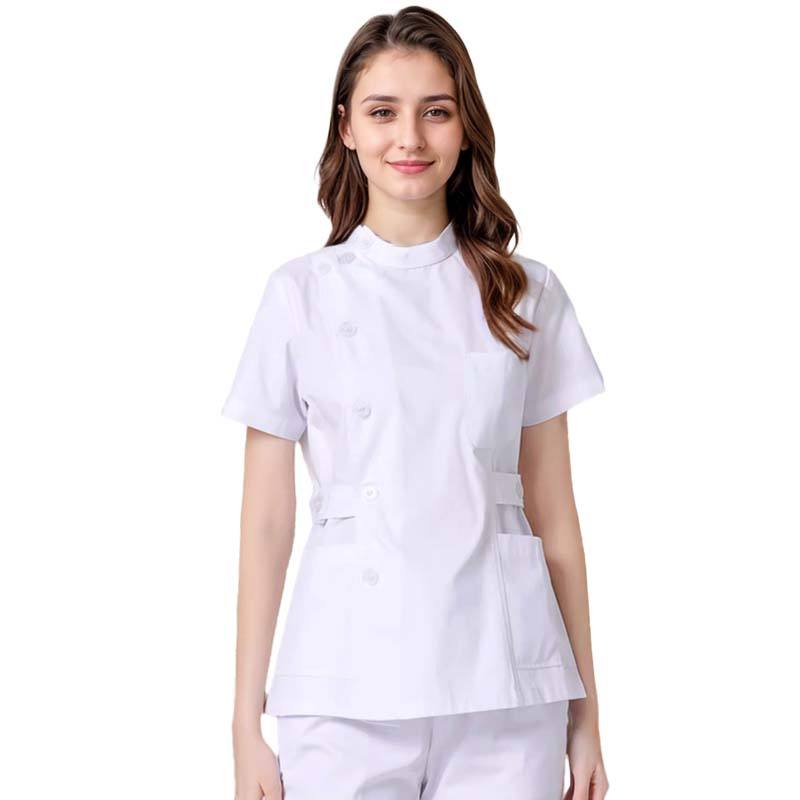 White Stand-Up Collar