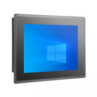 PC industriel tout-en-un en aluminium de 12,1 pouces, PC sans ventilateur, écran tactile PCAP, processeur J1900 I3 I5 I7, résolution 1024x768, 350 cd/m