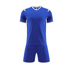 Benutzer definierte Retro Blue Football Jersey Schnellt rocknen Hochwertige Günstige Fußball tragen Uniformen Produkt - Product Image 6