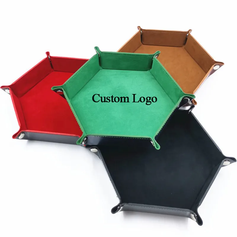 Custom Logo Bureau Organizer Fluwelen Kantoor Zeshoek Dobbelsteen Lade Bureau-Top Organizer Tafel Opbergdoos