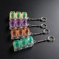 Porte-clés anti-stress à 3 boutons, clavier miniature, pendentif de sac, jouet de décompression à axe transparent pour PC, cadeau