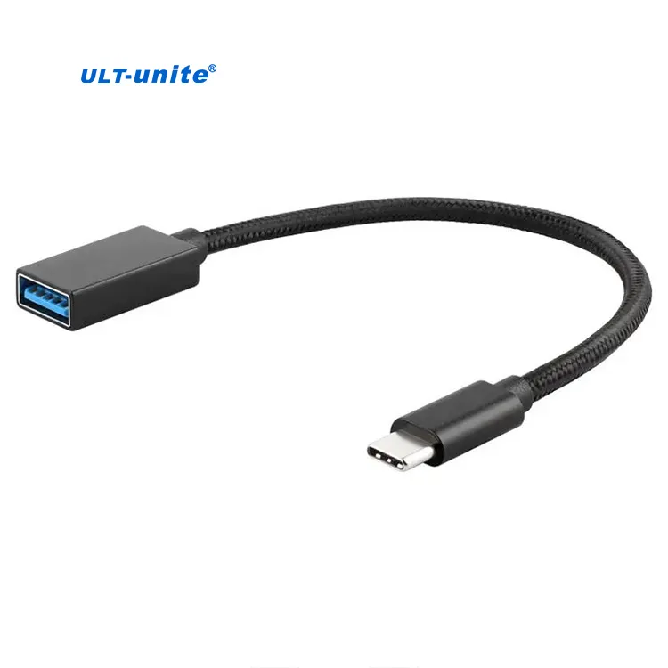 ULT-unite OEM ODM USB-C Male To USB 3.1 USB-A Female OTG Adapter Cable