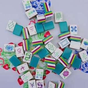 High-Quality Acrylic <b>Mahjong</b> with Custom Artwork | Unique Floral & Geometric <b>Mahjong</b> <b>Set</b> - Product Image 1