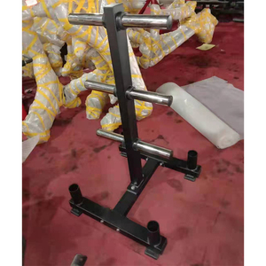 Porta Piastre Pesi Verticale Multifunzione per Fitness con Supporto per Bilanciere e Piastre Bumper - Product Image 4