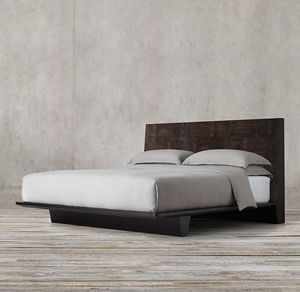 Cama Doble de Madera Sólida Estilo Americano, Diseño para Dormitorio, Apartamento, Sala de Estar, Cama King Size, Muebles Personalizables para Villa - Product Image 5
