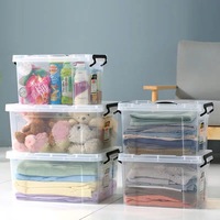Boîte de rangement pour jouets d'enfants en plastique de grande capacité avec poignée, boîte de rangement pour la cuisine, boîte de rangement pour aliments au réfrigérateur, conteneur en plastique