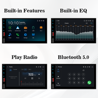 Autoradio universel 2 Din 7 pouces AHD Reverse TMPS 2DIN pour lecteur DSP Carplay sans fil Android 13 GPS RGB Audio de voiture