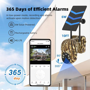 3MP Pan355&deg;Tilt100&deg; IP66 Waterproof Solar Floodlight <strong>Camera</strong> <strong>IR</strong> Night Vision Full Color for Hunting Trail Outdoor Use CMOS - Product Image 5