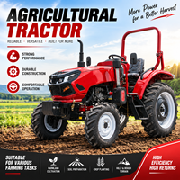 Mini tracteur 4x4 pas cher de 50 ch et 70 ch, moteur diesel, adapté à l'agriculture et au paysagisme