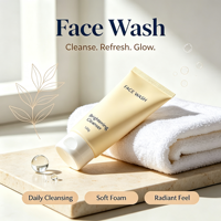 Organic Herbal Fermented Rice Amino Acid & Lactobionic Acid Facial Cleanser with Deep Cleansing for Oily/Dry/Sensitive Skin