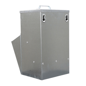 Jh-Mech Kippenvoeder Eenvoudig Bijvullen Met Een Te Openen Deksel, Duurzaam Gegalvaniseerd Kippenvoeder Buiten - Product Image 3