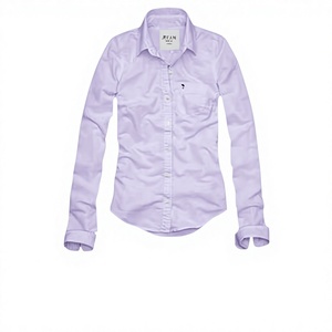 เสื้อเชิ้ตผู้ชายสีฟ้าอ่อน ผ้าคอตตอนป๊อปลิน แขนยาว ปกคอพับ สีพื้น กันยับ แห้งเร็ว เป็นมิตรกับสิ่งแวดล้อม สไตล์ลำลอง - Product Image 3