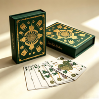 Cartes à Jouer de Luxe Personnalisées Multicolores à Collectionner, Cartes de Poker avec Logo Personnalisé en Feuille d'Or, Fabricant Chinois pour Cadeau
