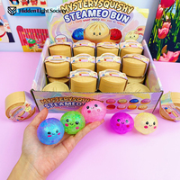 Mainan Squishy Promosi Grosir, Bentuk Bao Bun Lucu dengan Wajah Tersenyum, Mengkilap, Lembut, Slow Rising, Penghilang Stres, Dilengkapi Set Kukusan