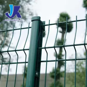 Pannelli di recinzione in rete metallica 3d neri fabbricati da giardino Farm aeroporto con rivestimento in polvere 3d curvo pannelli di recinzione in metallo per la vendita