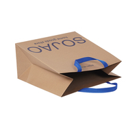 Boîte de cosmétiques pour cadeau, mini sacs en papier kraft marron, logo imprimé personnalisé, vente en gros, pièces