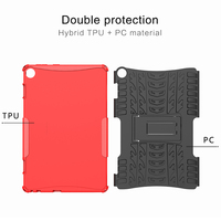 Casing pelindung hibrida bumper TPU untuk Lenovo M10 3rd Gen 10.1 inci TB-328FU/TB-328XU casing Tablet dengan dudukan di belakang