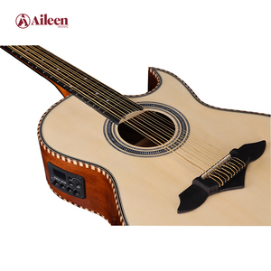 Guitare acoustique Bajo Quinto 41 pouces à 10 cordes pour étudiants, prix de gros AF16CE-10 - Product Image 6