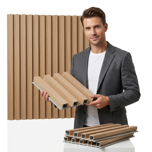 Panel de Pared Interior Estructural, Solución Impermeable para Paredes, Alternativa de <span class=keywords><strong>Madera</strong></span> Insonorizante, Panel de Pared Ranurado WPC para Decoración - Product Image 2
