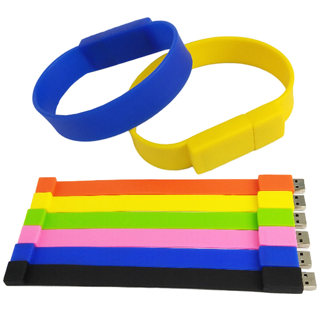 Promotional Gifts Personalized Silicone Wristband Pormo Usb Pendrive Wholesale 2.0 128MB 256MB 512MB 1GB 2GB 4GB Bracelet Usb