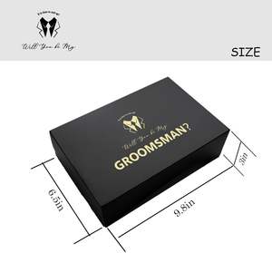 Scatole Regalo Nere per Testimoni dello Sposo, Set di Scatole per Proposta di Testimone per Festa dell'Ultimo Sposo, 6 Scatole 'Vuoi Essere il Mio Testimone?' e 2 Scatole 'Miglior Uomo' - Product Image 3