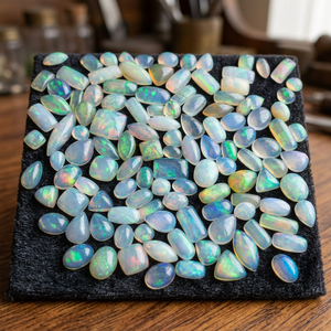 Venta al por mayor de ópalo etíope de alta calidad, semiprecioso, cabujón de tamaño libre, piedra preciosa natural, mezcla de colores, cambio de color, de 8 mm a 12 mm - Product Image 2