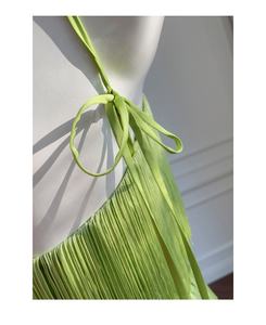 Oudina ชุดเดรสยาวเปิดหลังแต่งพู่แขนกุดชุดเดรสออกงานเลี้ยงอาหารค่ำ<span class=keywords><strong>หรู</strong></span>หราทันสมัย - Product Image 5