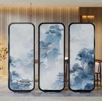 Paravent de séparation ovale mobile en verre sur mesure pour mariage, avec cadre en acier inoxydable, par le fabricant moderne de mobilier de mariage