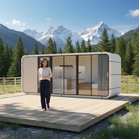 Maison préfabriquée moderne en conteneur, panneau sandwich, extérieur écologique, unité d'appartement