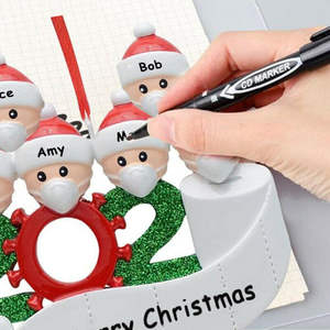 2020 árbol <span class=keywords><strong>de</strong></span> Navidad adornos <span class=keywords><strong>cuarentena</strong></span> sobreviviente <span class=keywords><strong>de</strong></span> la familia <span class=keywords><strong>de</strong></span> 1, 2, 3, 4, <span class=keywords><strong>5</strong></span>, 6 7 personalizado Navidad Decoración DIY nombre - Product Image 4