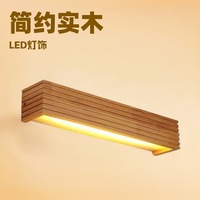 Lampes murales LED en bois de style japonais moderne, lampes de chevet pour chambre à coucher, luminaires muraux en bois massif
