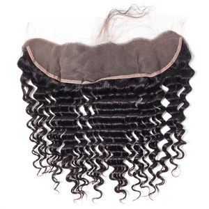 Mechones de pelo indio ondulado con Frontal de Apple girl, cabello humano Remy, 3 mechones con encaje Frontal 13*4, Color Natural para mujeres negras - Product Image 6