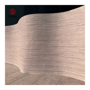 Briques de <span class=keywords><strong>parement</strong></span> modernes en pierre souple de couleur <span class=keywords><strong>rouge</strong></span> travertin, carreaux muraux extérieurs - Product Image 2