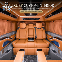 CARRIDE Toyota HiAce Luxe Personnalisé 9 Places VIP Minivan Cloison de Séparation Peinture Bicolore Violette Entièrement Amélioré MPV Fibre de Carbone