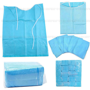 Baberos dentales desechables azules con lazo para cuidado bucal, de un solo uso, tamaño adulto, para uso comercial - Product Image 1