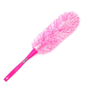Longue époussette <span class=keywords><strong>plumeau</strong></span> antistatique de époussette <span class=keywords><strong>plumeau</strong></span> en microfibre magique colorée à la main en plastique souple pour les travaux ménagers - Product Image 1