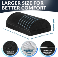 Repose-pieds confortable avec 2 hauteurs réglables pour tabouret de voiture avec housse lavable Repose-pieds sous le bureau au travail-Polyvalent