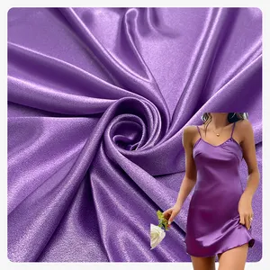 Hot Sell Soft Hand Metallic Crystal Silk Shiny Luster Liquid Satin Lining Fabric For Sleepwear And Dress Fabric