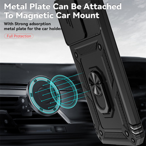 Funda para <span class=keywords><strong>Xiaomi</strong></span> <span class=keywords><strong>Poco</strong></span> X7 <span class=keywords><strong>Pro</strong></span>/Redmi 15T/15T <span class=keywords><strong>Pro</strong></span>/15C con Ventana Deslizante, Anillo de Soporte, Protección Antigolpes, Funda de Lujo para Teléfono Celular - Product Image 3