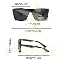 Lunettes de soleil unisexes tendance, monture carrée en PC, verres polarisés de haute qualité, marque de luxe pour hommes et femmes