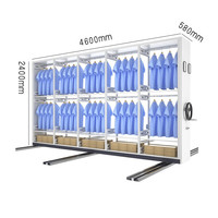 Estantería Móvil Metálica Manual para Almacén, con Almacenamiento Compacto para Mercancías y Componentes