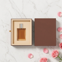 Boîte à parfum en papier d'art velours avec logo personnalisé, boîte à cosmétiques de luxe, emballage cadeau pour parfum, boîte en papier