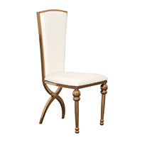 Chaise de réception moderne et minimaliste en fer forgé pour hôtels et événements, avec coussin en cuir, design non pliable – Vente en gros usine