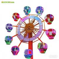 Grande roue miniature en acier de 15 m pour extérieur et intérieur, avec éclairage LED, pour événements de carnaval et parcs d'attractions
