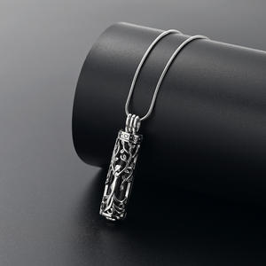 Cylindre Urne <span class=keywords><strong>Collier</strong></span> pour Cendres pour Femmes Hommes <span class=keywords><strong>Arbre</strong></span> <span class=keywords><strong>de</strong></span> <span class=keywords><strong>Vie</strong></span> Crémation Bijoux <span class=keywords><strong>Collier</strong></span> Mémorial Bijoux pour Cendres Pendentif - Product Image 3